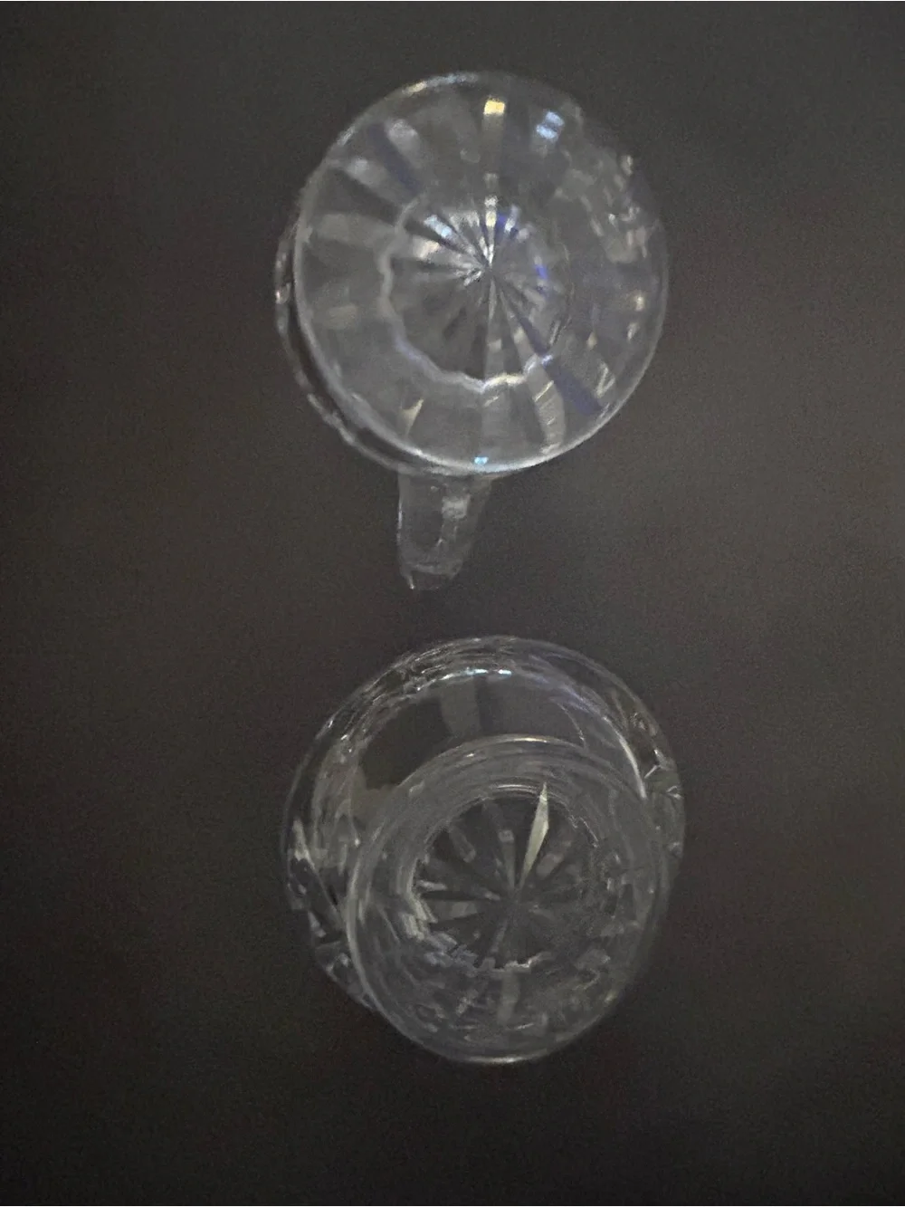 Vintage Crystal Creamer And Sugar Set Excellent Condition No Maker Mark